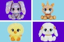 4 Gund plush toys available at Walmart: Bunny, Unicorn, Chick & Puppy