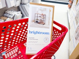 brightroom shoe rack sitting in a target cart