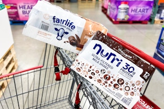 costco Fairlife and nurri protein shake in cart