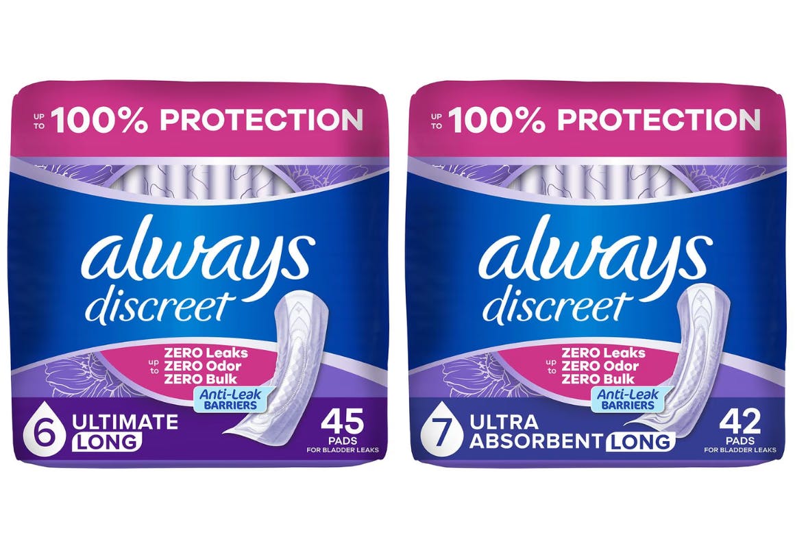2 Always Discreet Pad Packs