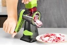 B0DBH73PPY, B0D2WZKN2S, B0CBTLXSW1 Rotary Grater on counter slicing radishes