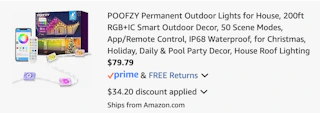 outdoor lights Amazon receipt