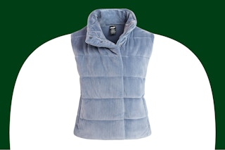 Stock image of the blue Avia Velour Women's Plus Vest