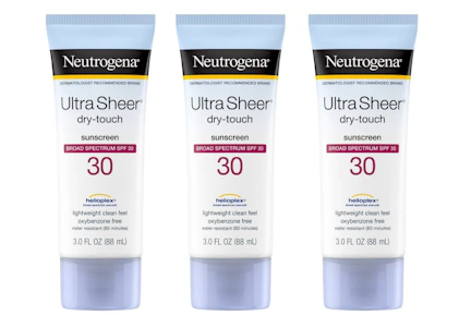 3 Neutrogena Ultra Sheer Sunscreens