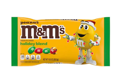 2 M&M's Holiday Candy Bags