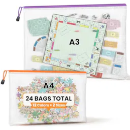 Mesh Zipper Storage Bags 24-Pack
