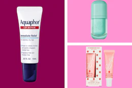 lip products in a collage