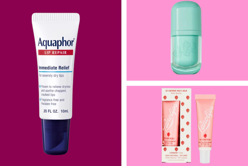 lip products in a collage