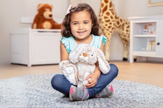 Lifestyle image of Melissa & Doug Burrow Bunny Rabbit Stuffed Animal