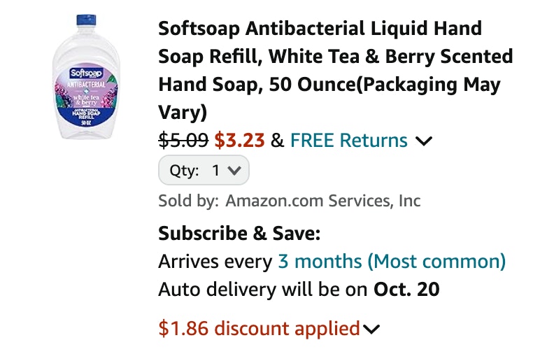 Softsoap 50 oz cart