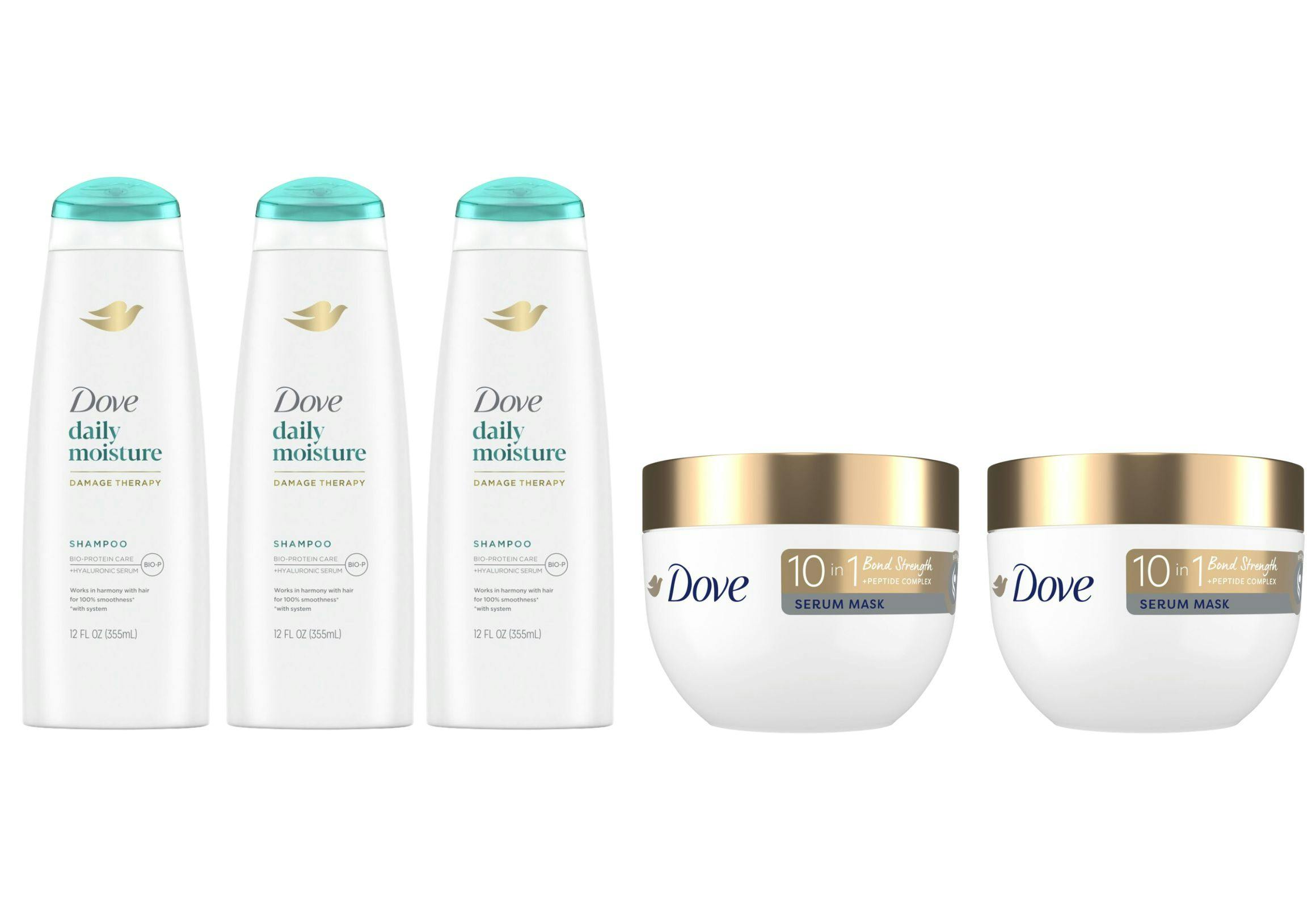 5 Dove Hair Care Products
