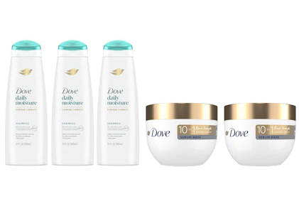 5 Dove Hair Care Products