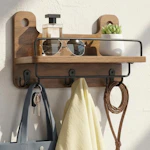 Key Holder for Wall with Shelf