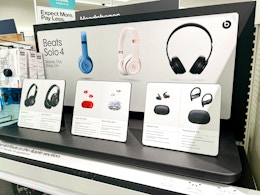 beats headphones sitting on a target shelf