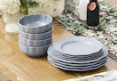cornflower blue dinnerware set