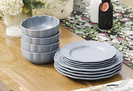cornflower blue dinnerware set