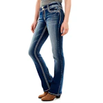 Juniors' Curvy Bootcut Jeans