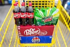 dollar general soda in a shopping cart