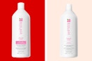 bottles of shampoo and conditioner 