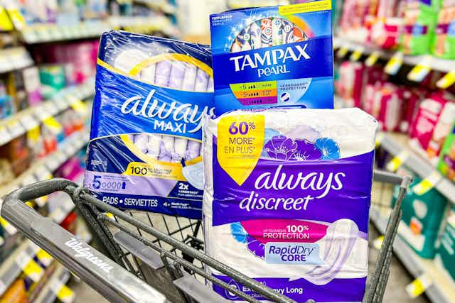 Save 37% or More on Tampax and Always — Feminine Care Deals at Walgreens card image