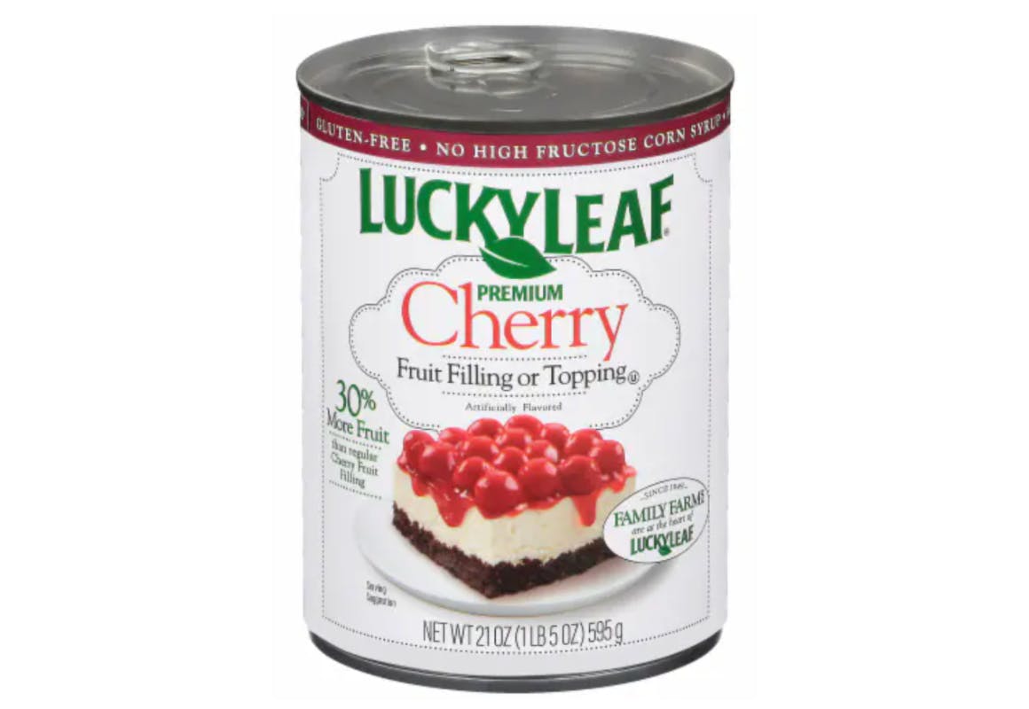 2 Lucky Leaf Fruit Filling Cans