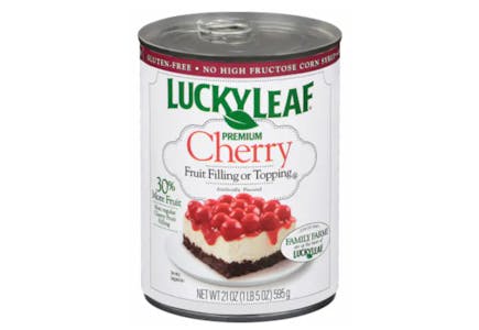 2 Lucky Leaf Fruit Filling Cans