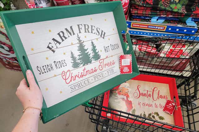 Get a Holiday-Themed Serving Tray for $5 at Dollar Tree card image