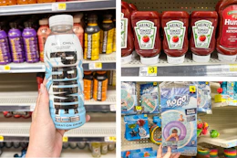 dollar general prime, heinz, h20go 3-photo collage
