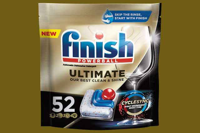 Finish 52-Count Dishwasher Detergent Pods, as Low as $10.73 on Amazon card image