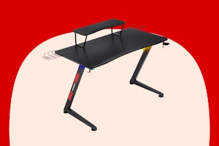 black gaming desk