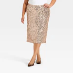 Ava & Viv Women's Sequin Midi Skirt