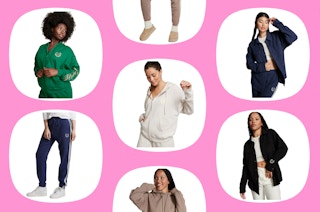 pink sweats and shackets