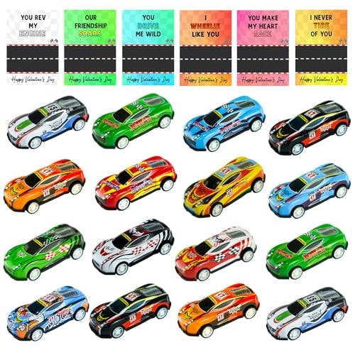 Valentine's Day Cards and Car Toys Set
