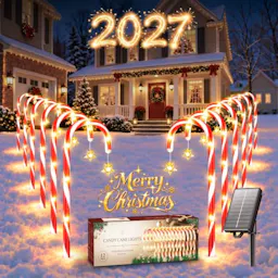 Solar Candy Cane Lights