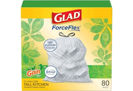 Glad ForceFlex Kitchen Trash Bags