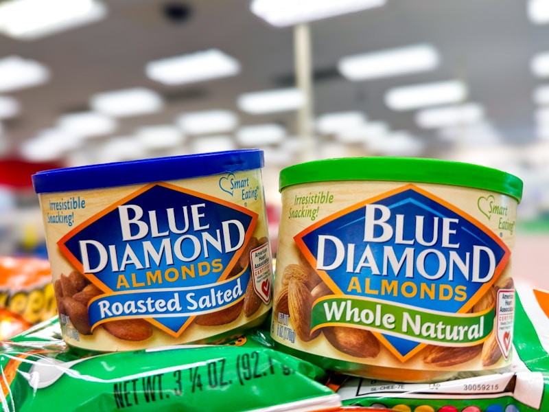 2 containers of blue diamond almonds