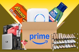 amazon bestsellers on a yellow graphic