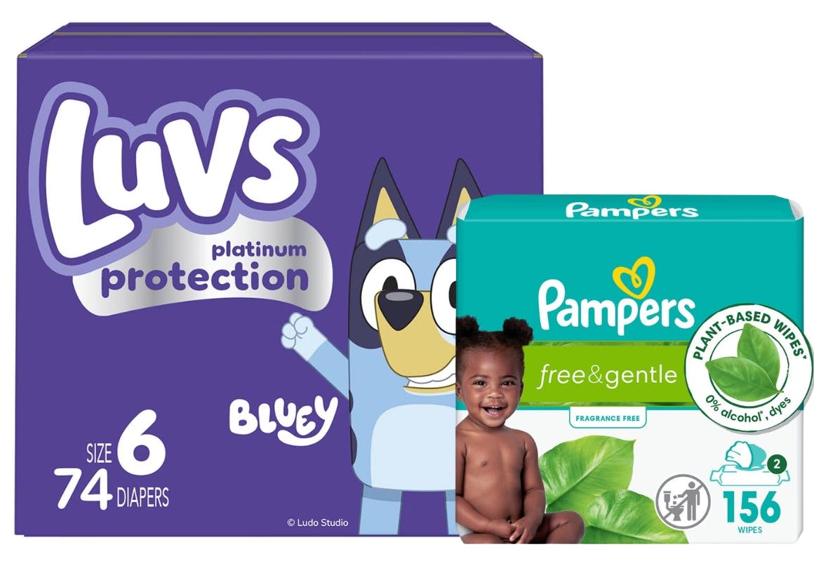 1 Luvs + 1 Pampers