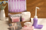 a postpartum kit on a table