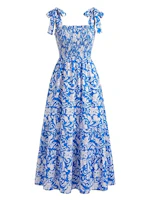 Women's Floral Smocked Maxi Dress