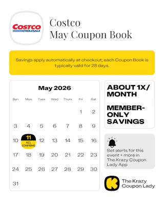 Costco Coupon Book start date on May 11, 2026