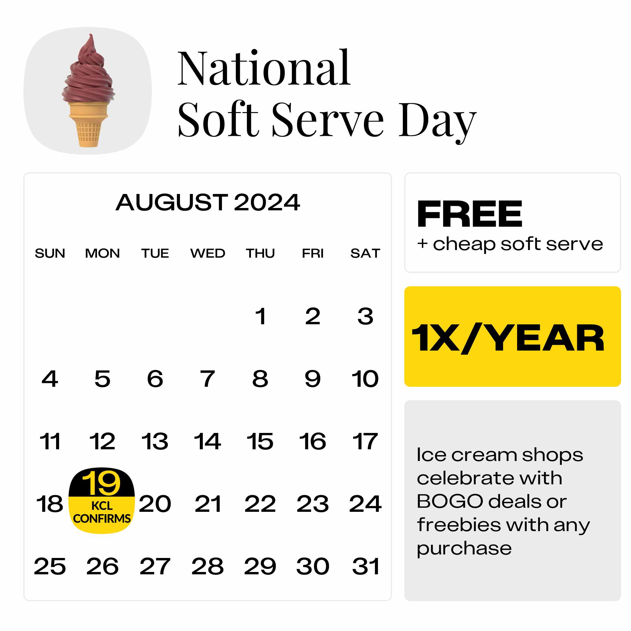 National Soft Serve Day Deals 2024 Deals to Expect in August The National Soft Serve Day Deals 2024 Deals to Expect in August The