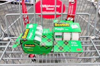 scotch magic tape 3-packs in a cart