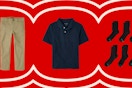 Kids' Uniform Collage: Pants, Shirt, Socks