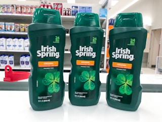 3 irish spring body wash on a table at target