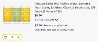 Amazon Basics Disinfecting Wipes