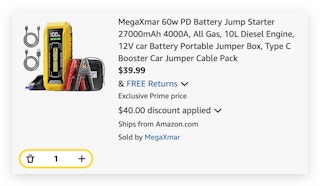 MegaXmar 60w PD Battery Jump Starter