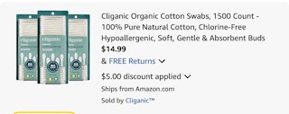 cotton swabs Amazon receipt