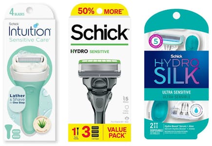 3 Schick Razors
