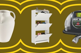 Top Walmart Home Finds Today: $59 Shoe Storage and $88 Bissell Little Green card image